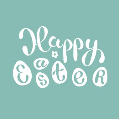 Mutlu Paskalyalar el çizimi kaligrafi..