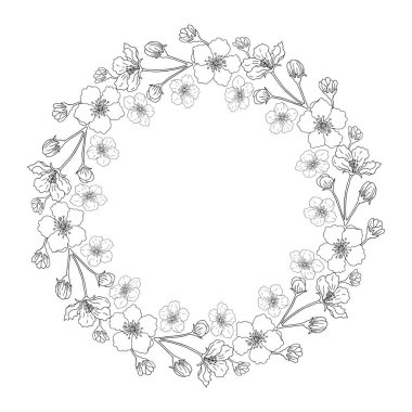 Elma çiçeği çelengi..