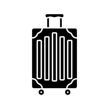 Siyah beyaz bavul simgesi.