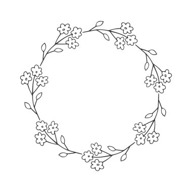 el çekilmiş çiçek çelenk.