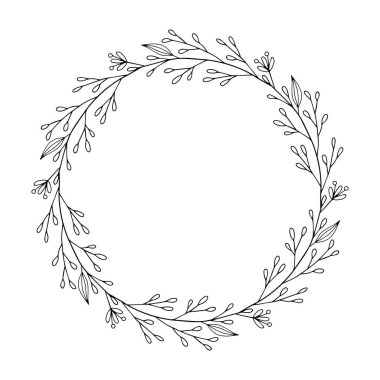 el çekilmiş çiçek çelenk.