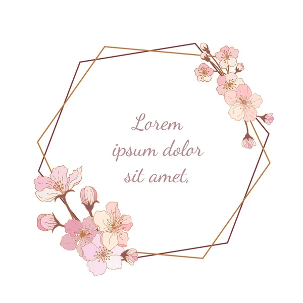 Elma çiçeklerinin geometrik çerçevesi.