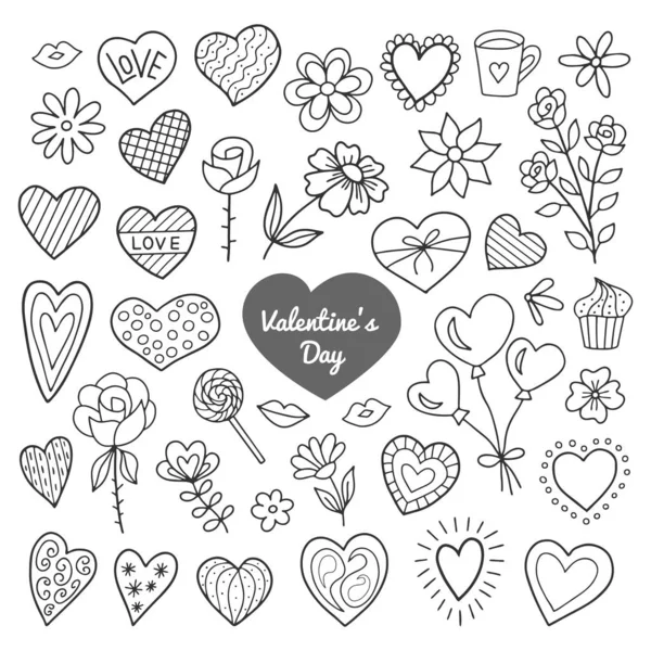 Sevgililer günü öğeleri kümesi.