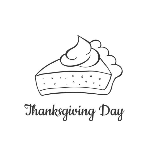 Bir parça kabak turtası. Eskiz stili. Vektör illüstrasyonu.