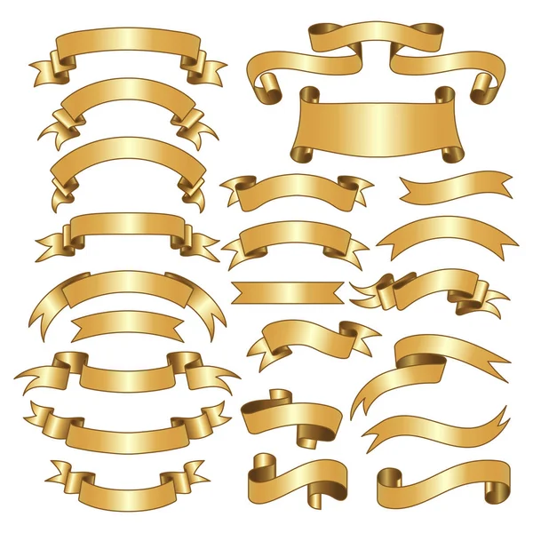 Tjugotre Guldband Banderoll — Stock vektor