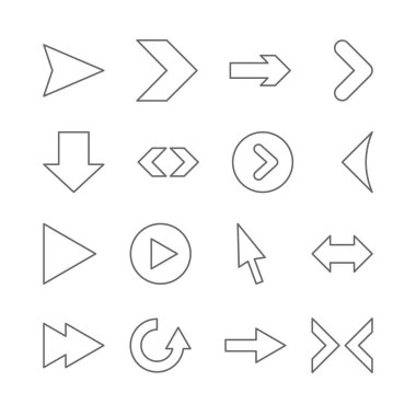 Web sitesi için doğrusal simgeler kümesi.