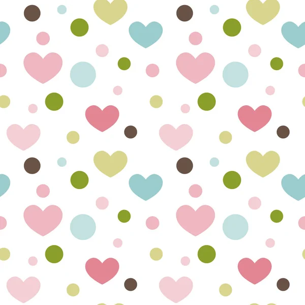 Seamless Pattern Multicolored Hearts Vector Illustration — Stock Vector