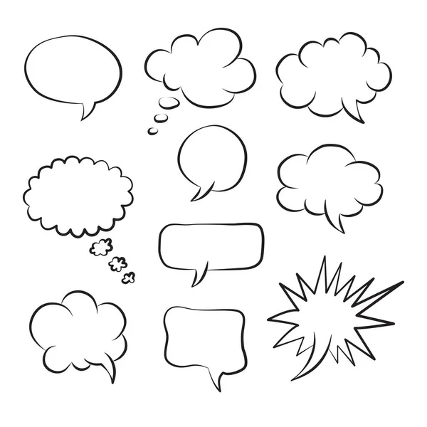 Vektör konuşma balonu simgeleri. Web, broşür, sunum veya bilgi grafikleri için yerleşim ögesi.