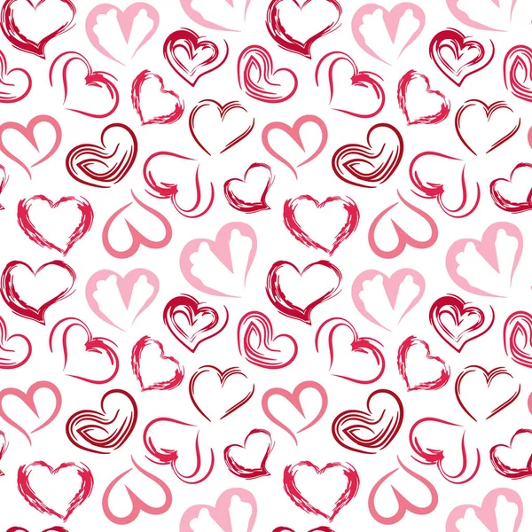 Abstract Seamless Pattern Hearts Vector Illustration — Stock Vector