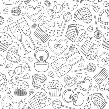 Tatil için kusursuz bir desen. Düğün, doğum günü, sevgililer günü..