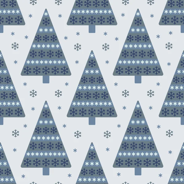 Weihnachtsbäume Nahtloses Muster Vektorillustration — Stockvektor