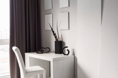 white table and chair in modern interior