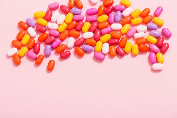 Achtergrond Van Multi Gekleurde Kleine Snoepjes — Stockfoto