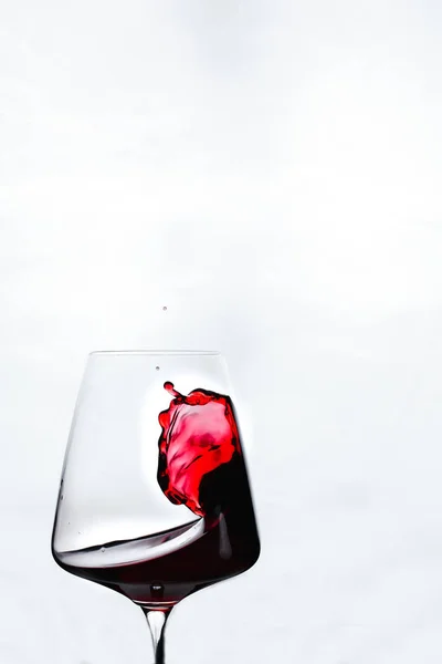 Glass Red Wine Place Text — Stock Photo, Image