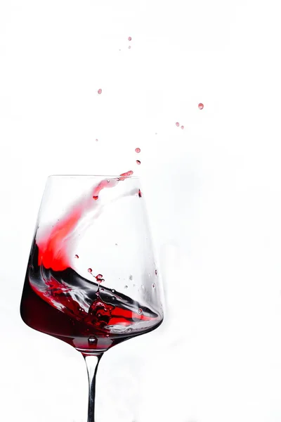 Glass Red Wine Place Text — Stock Photo, Image