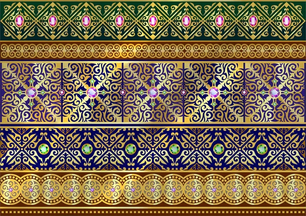 Ornament, beautiful pattern, vishivka ornament patterns decor, preparation for design, decoration textile, ribbon ornament, bracelet, ring, earrings, tiara, feminine style, rich embroidery and decoration for odezhty, fashion print, vintage shanirak — Stock Illustration Ornament, beautiful pattern, vishivka ornament patterns decor, preparation for design, decoration textile, ribbon ornament, bracelet, ring, earrings, tiara, feminine style, rich embroidery and decoration for odezhty, fashion print, vintage shanirak Vector Graphics