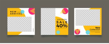 Düzenlenebilir Modern Şablon. Sosyal Medya Postası. İndirimli Promo Şablonu. Çoklu Amaçlı Sosyal Medya.