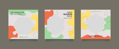 Düzenlenebilir Modern Şablon. Sosyal Medya Postası. İndirimli Promo Şablonu. Çoklu Amaçlı Sosyal Medya.