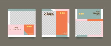 Düzenlenebilir Modern Şablon. Sosyal Medya Postası. İndirimli Promo Şablonu. Çoklu Amaçlı Sosyal Medya.