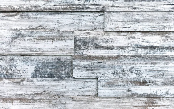 Vieilles planches avec peinture blanche. Contexte et texture du bois vieilli . — Photo