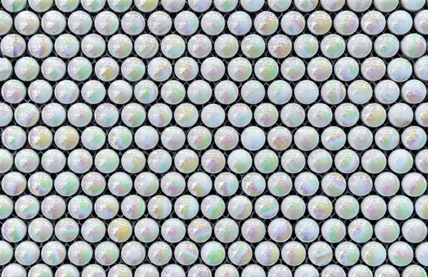 Mosaico Piastrelle Ceramica Con Cerchi Madreperla — Foto Stock