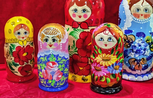 Boneka Kayu Rusia Matryoshka Cenderamata Tradisional Dari Rusia Adalah Boneka — Stok Foto