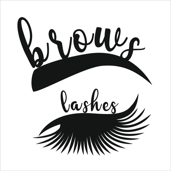 black logo eyebrows and eyelashes