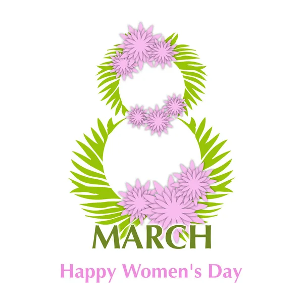 Karte Für Den März Zum Frauentag — Stockfoto