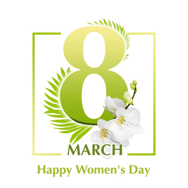 Karte Für Den März Zum Frauentag — Stockfoto
