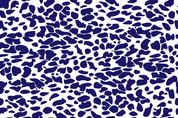 蓝白相间的斑点时尚无缝矢量打印 动物的纹理 现代纺织品 壁纸的背景 — 图库矢量图片