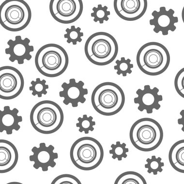 Vites gri soyut süs. Kıyafetler, duvar kağıtları, ambalaj için teknik şablon.