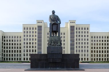 Lenin anıt ve Hükümet Binası, Minsk, Beyaz Rusya