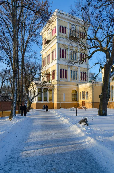 Tour du Palais et du Parc ensemble, paysage hivernal, Gomel, Biélorussie — Photo