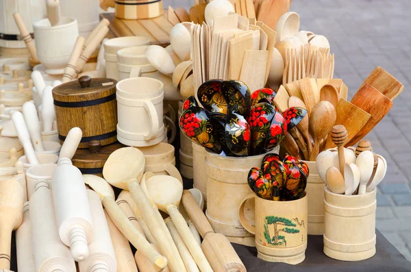 Wooden kitchen utensils — Stock Photo, Image