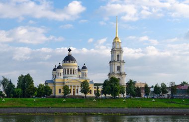 Kurtarıcı başkalaşım Katedrali ve çan kulesi, Rybinsk, Rusya Federasyonu