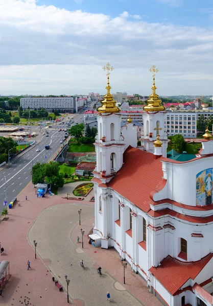 レーニン通りと聖復活教会、ヴィチェプスクの平面図 — ストック写真