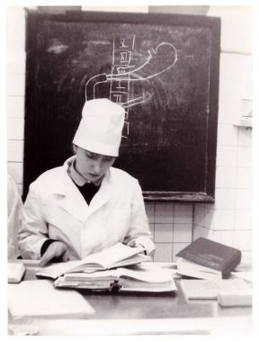 Öğrenci, Vitebsk tıp Enstitüsünde dersler anatomi bölümü (vintage fotoğraf 1986), Beyaz Rusya