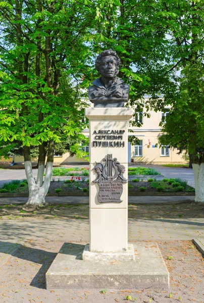 Памятник Александру Сергеевичу Пушкину, Гомель, Беларусь — стоковое фото