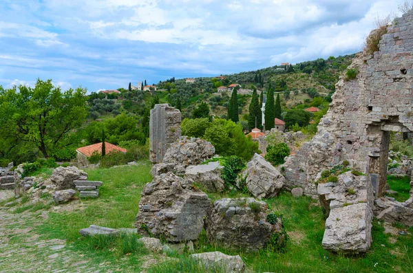 Ruinas de la antigua fortaleza en Old Bar, Montenegro —  Fotos de Stock