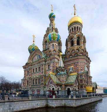 Tapınak kurtarıcı üzerinde kan setin Griboedov kanal, St. Petersburg, Rusya Federasyonu