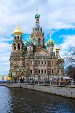 Tapınak kurtarıcı üzerinde kan setin Griboedov kanal, St. Petersburg, Rusya Federasyonu 