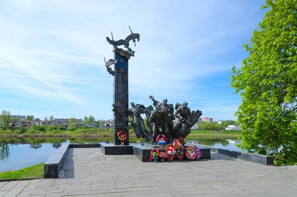 Monument voor de 23e Warriors-Guardsmen, Polatsk, Wit-Rusland — Stockfoto
