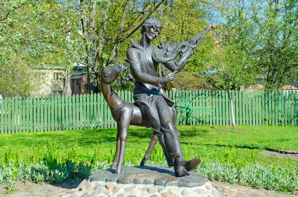 Památník na Marka Chagalla nádvoří památníku muzea, Vitebsk, Bělorusko — Stock fotografie