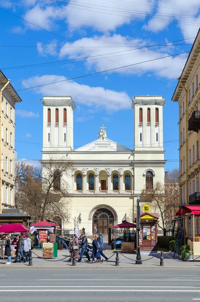 Лютеранская церковь Святых Петра и Павла (Петрикирхе), Санкт-Петербург, Россия — стоковое фото