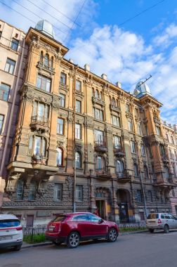 Eski bina Bolshoy Kazachiy pereulok, St. Petersburg, Rusya Federasyonu