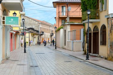 Sokak (Rruga G'juhadol) Merkezi Shkoder, Arnavutluk