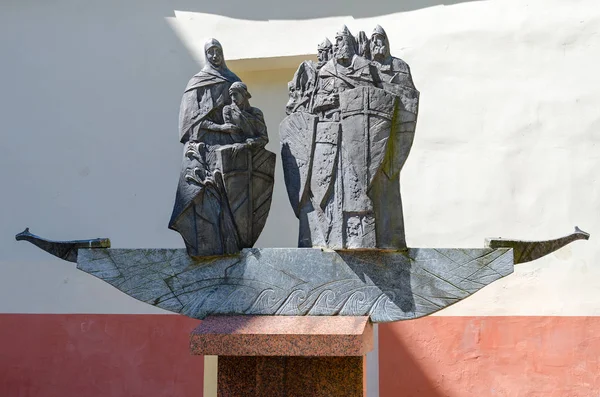 Monumento a Krivichs - fondatori di Polotsk, Polotsk, Belarus — Foto Stock
