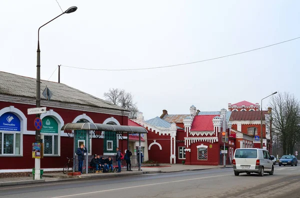Komplex av byggnader av Dobrush pappers-fabriken Hero of Labor (arkitektoniska monument, byggd 1870), Vitryssland — Stockfoto