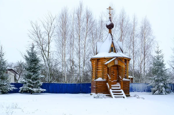 Capela do Salvador da Imagem Sagrada na aldeia de Khalch, região de Gomel, Bielorrússia — Fotografia de Stock