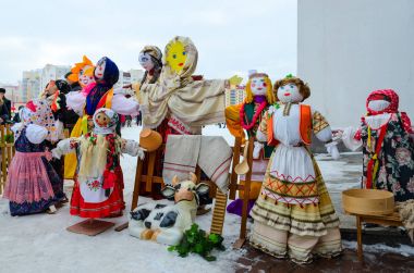 Shrovetide bebek Shrovetide festivaller açık havada, Gomel, Beyaz Rusya